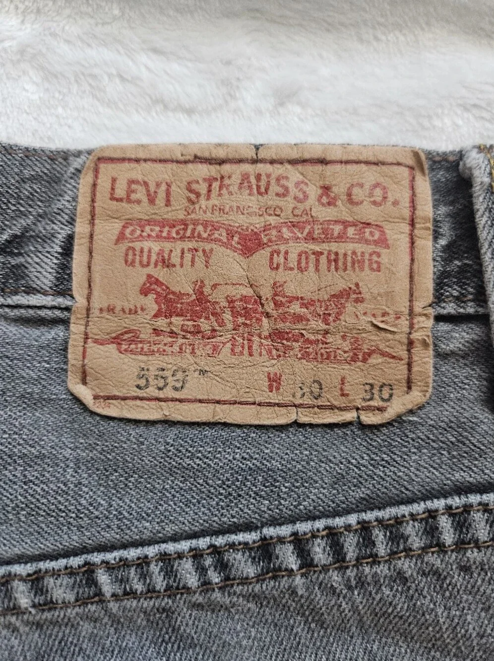 Levi's Charcoal Gray Relaxed Straight Jeans